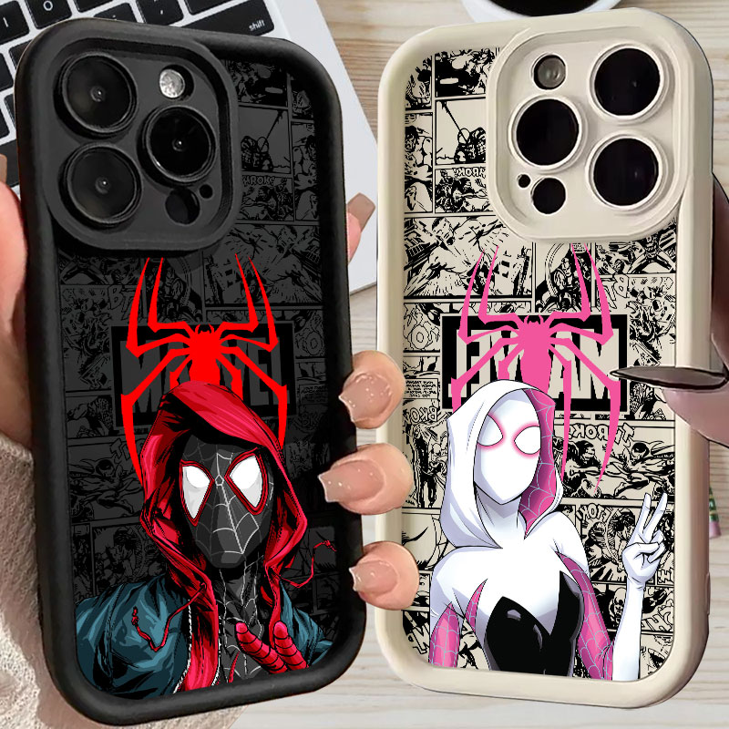 Apple Iphone 15 - Etui Spiderman Miles Morales Gwen Marvel