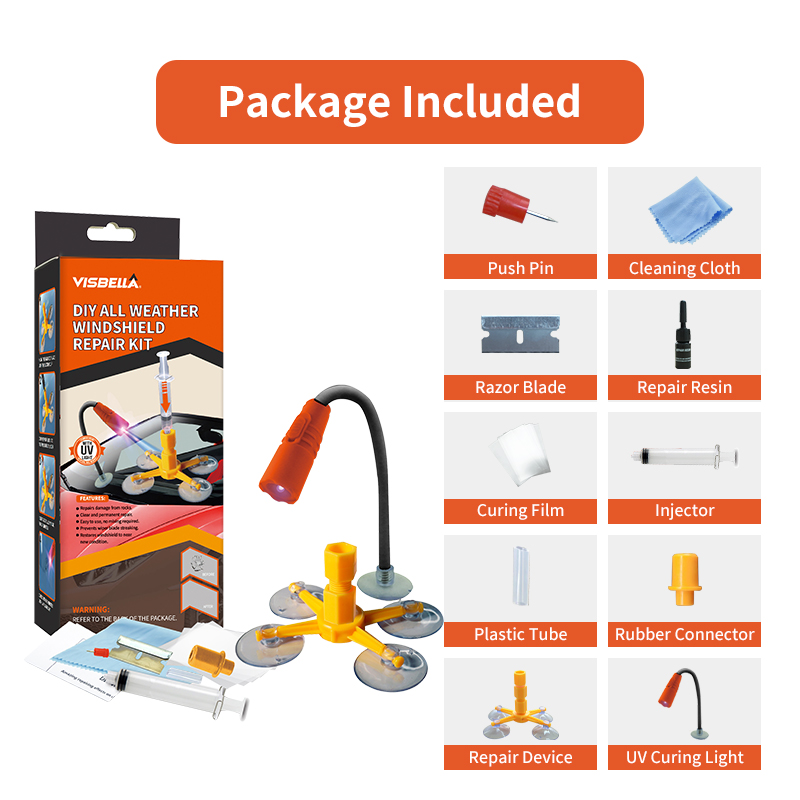 Liquid Uv Glue Kit - Przednia szyba samochodu zestaw naprawczy Visbella